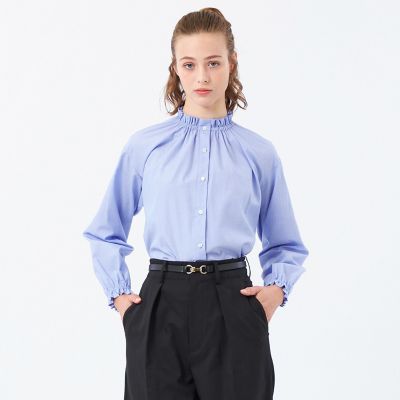 ＜MACKINTOSH PHILOSOPHY (Women)＞フリルカラーコットンブラウス