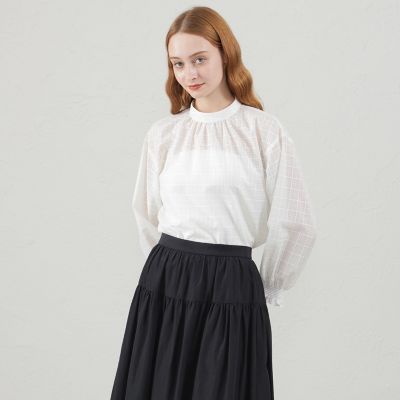 ＜MACKINTOSH PHILOSOPHY (Women)＞シャドーチェックシアーブラウス