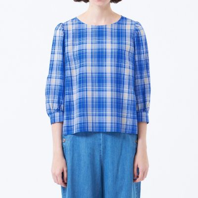 タータンチェックギャザースリーブブラウス | MACKINTOSH PHILOSOPHY