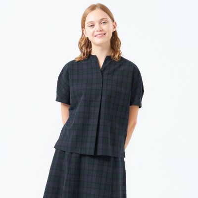 ＜MACKINTOSH PHILOSOPHY (Women)＞サッカーチェックスキッパーブラウス