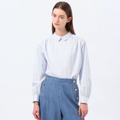 ＜MACKINTOSH PHILOSOPHY (Women)＞コットンサテンロールカラーブラウス