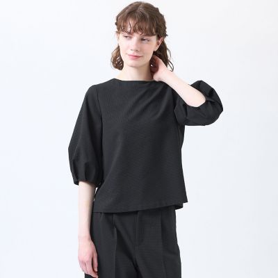 Mackintosh 【SALE】MACKINTOSH PHILOSOPHY (Women)/マッキントッシュ フィロソフィー サマーサッカーパフスリーブブラウス 09ブラック トップス【三越伊勢丹/公式】