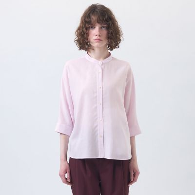 リネンミックスバンドカラーブラウス | MACKINTOSH PHILOSOPHY (Women