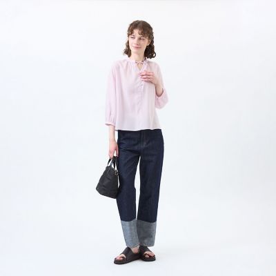 マッキントッシュフィロソフィー リネン混 ブラウス 上品 大人カジュアル L相当 リネンミックススキッパーブラウス | MACKINTOSH PHILOSOPHY (Women