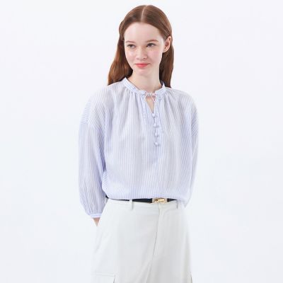 ＜MACKINTOSH PHILOSOPHY (Women)＞リネンミックスギャザーブラウス