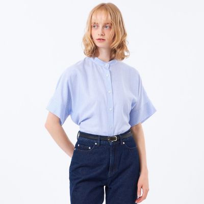 リネンミックスバンドカラーシャツ | MACKINTOSH PHILOSOPHY (Women