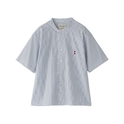 WEB＆一部店舗限定】バッキンガムベア バンドカラー半袖シャツ