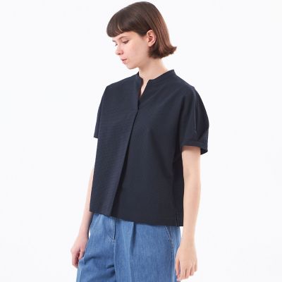 Mackintosh 【SALE】MACKINTOSH PHILOSOPHY (Women)/マッキントッシュ フィロソフィー【WEB & 一部店舗限定】スキッパーサッカーブラウス 29ネイビー2 トップス【三越伊勢丹/公式】