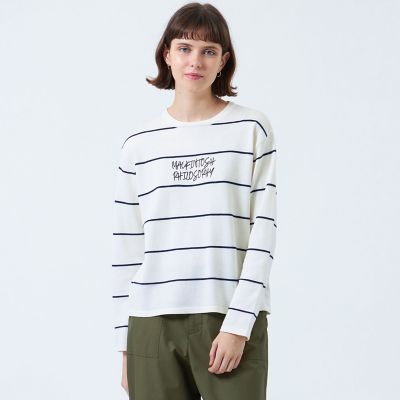＜MACKINTOSH PHILOSOPHY (Women)＞ライティングロゴボーダーニット