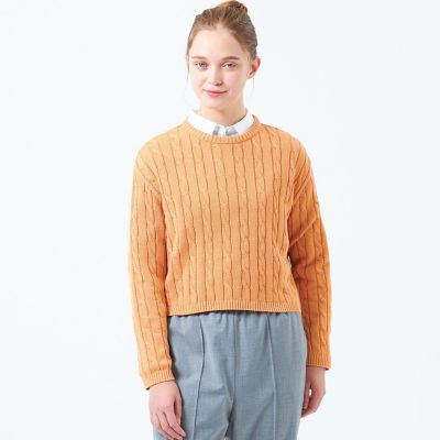 ＜MACKINTOSH PHILOSOPHY (Women)＞クロップドケーブルニット