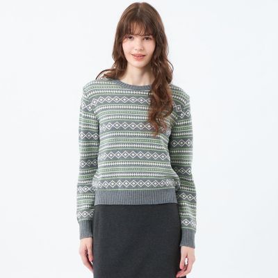 マッキントッシュフィロソフィー　フェアアイルニット　ホワイト38　伝統的な北欧柄 MACKINTOSH PHILOSOPHY - マッキントッシュフィロソフィー セーター
