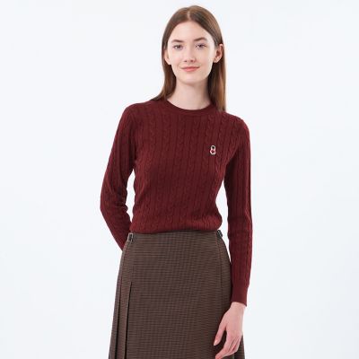 Mackintosh MACKINTOSH PHILOSOPHY (Women)/マッキントッシュ フィロソフィー バッキンガムベア ワッペンケーブルニット 18レッド トップス【三越伊勢丹/公式】