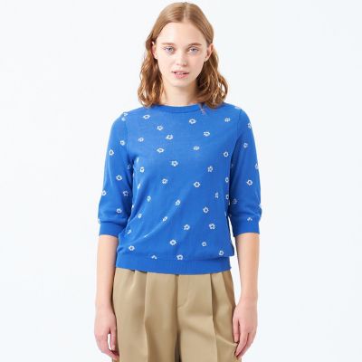 ＜MACKINTOSH PHILOSOPHY (Women)＞フラワージャカードニット