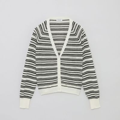 Mackintosh 【SALE】MACKINTOSH PHILOSOPHY (Women)/マッキントッシュ フィロソフィー ブークレーボーダーVネックカーデ 02オフホワイト トップス【三越伊勢丹/公式】