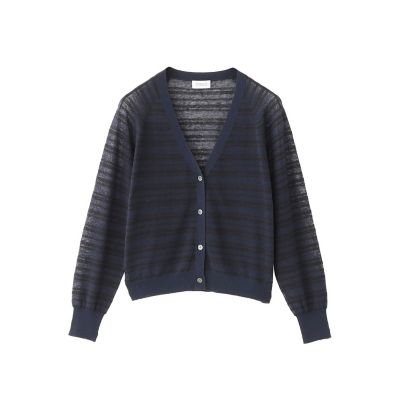 ＜MACKINTOSH PHILOSOPHY (Women)＞ブークレーボーダーＶネックカーデ