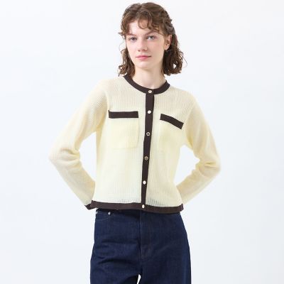 ＜MACKINTOSH PHILOSOPHY (Women)＞【ＲＯＹＴＯＮ（ロイトン）】シアーワッフルカーディガン