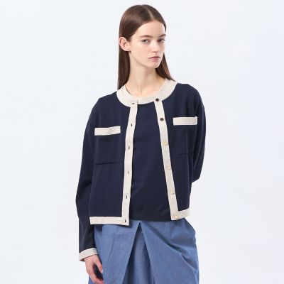 ＜MACKINTOSH PHILOSOPHY (Women)＞【ＲＯＹＴＯＮ（ロイトン）】　ファインコットンニットカーディガン