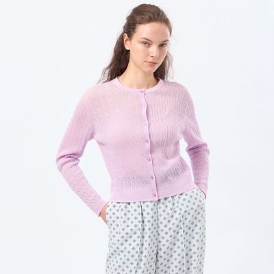 Mackintosh 【SALE】MACKINTOSH PHILOSOPHY (Women)/マッキントッシュ フィロソフィー シアーケーブルカーディガン 12ピンク トップス【三越伊勢丹/公式】