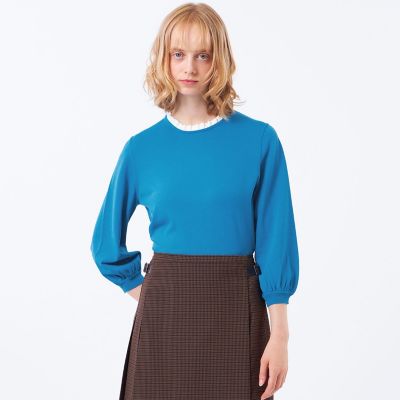 Mackintosh MACKINTOSH PHILOSOPHY (Women)/マッキントッシュ フィロソフィー フリルカラーニット 25ブルー トップス【三越伊勢丹/公式】