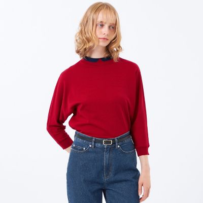限定色✨マッキントッシュ フィロソフィー クレリックカラーニット 5分袖 未使用 Cleric Collar Knit（クレリックカラーニット