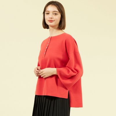 ＜MACKINTOSH PHILOSOPHY (Women)＞ワイドスリーブヘンリーネックニット