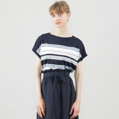 ＜MACKINTOSH PHILOSOPHY (Women)＞パネルマルチボーダーニット