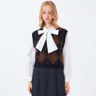モヘヤミックスアーガイルベスト | MACKINTOSH PHILOSOPHY (Women