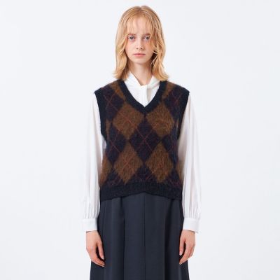 モヘヤミックスアーガイルベスト | MACKINTOSH PHILOSOPHY (Women