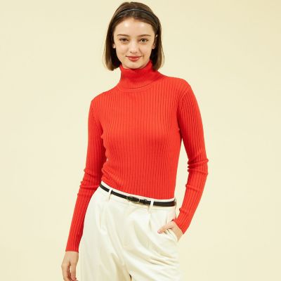 ＜MACKINTOSH PHILOSOPHY (Women)＞ウォシャブルウールリブタートルニット