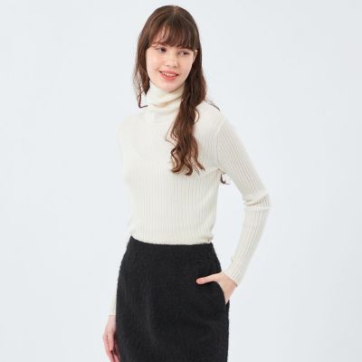 ＜MACKINTOSH PHILOSOPHY (Women)＞ウォッシャブルファインウールタートルニット