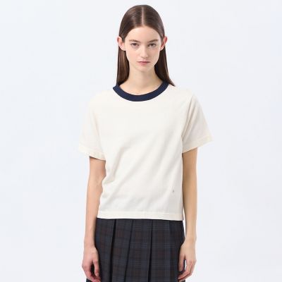 Mackintosh 【SALE】MACKINTOSH PHILOSOPHY (Women)/マッキントッシュ フィロソフィー バイカラーファインコットンニット 02オフホワイト トップス【三越伊勢丹/公式】