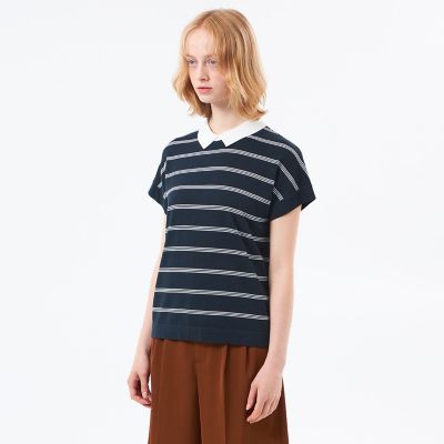 porter×philosophy ポーター×フィロソフィー Bicolor Knit Polo】ボーダー半袖 | MACKINTOSH