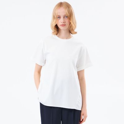 Mackintosh 【SALE】MACKINTOSH PHILOSOPHY (Women)/マッキントッシュ フィロソフィー【WEB & 一部店舗限定】タフタコンビカットソー 02オフホワイト トップス【三越伊勢丹/公式】