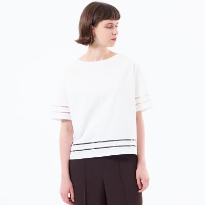 Mackintosh 【SALE】MACKINTOSH PHILOSOPHY (Women)/マッキントッシュ フィロソフィー【WEB & 一部店舗限定】ハシゴレースプルオーバー 02オフホワイト トップス【三越伊勢丹/公式】
