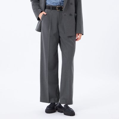 Mackintosh MACKINTOSH PHILOSOPHY (Women)/マッキントッシュ フィロソフィー【LEE11月号/蛯原友里さん着用】【MP STANDARD TROUSERS 001 WIDE FIT】WARM TWILL製 08グレー パンツ