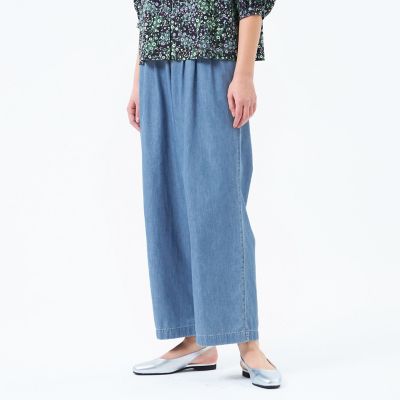 ＜MACKINTOSH PHILOSOPHY (Women)＞ライトデニムウエストタックパンツ