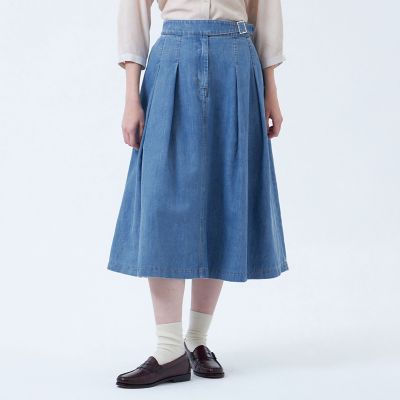 ＜MACKINTOSH PHILOSOPHY (Women)＞コットンリネンデニムグルカスカート