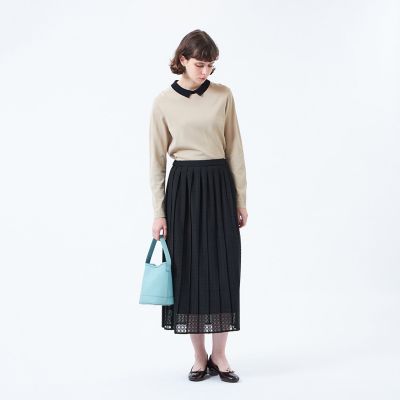 MACKINTOSHマッキントッシュフィロソフィ☆レースプリーツスカートブラック レースプリーツスカート | MACKINTOSH PHILOSOPHY (Women