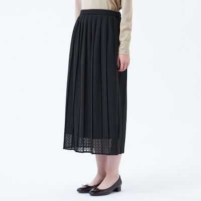 MACKINTOSHマッキントッシュフィロソフィ☆レースプリーツスカートブラック レースプリーツスカート | MACKINTOSH PHILOSOPHY (Women