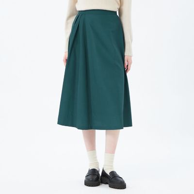Mackintosh 【SALE】MACKINTOSH PHILOSOPHY (Women)/マッキントッシュ フィロソフィー グロッシーサイドドレープスカート 75グリーン ひざ丈スカート【三越伊勢丹/公式】
