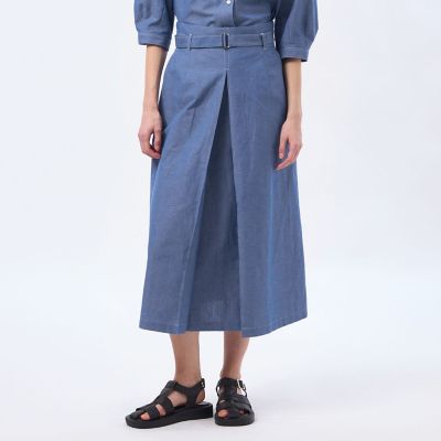Mackintosh 【SALE】MACKINTOSH PHILOSOPHY (Women)/マッキントッシュ フィロソフィー ハケメコットンリネンスカート 22ブルー ロングスカート【三越伊勢丹/公式】