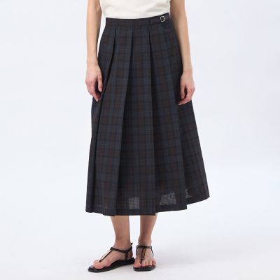 ＜MACKINTOSH PHILOSOPHY (Women)＞サッカーチェックタックプリーツスカート