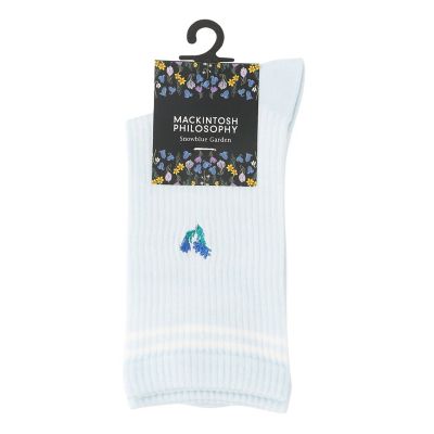 Mackintosh MACKINTOSH PHILOSOPHY (Women)/マッキントッシュ フィロソフィー【WEB & 一部店舗限定】フラワーワンポイントソックス 20ブルー 靴下【三越伊勢丹/公式】