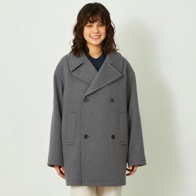 ダブルブレステッド ヘリンボーン コート