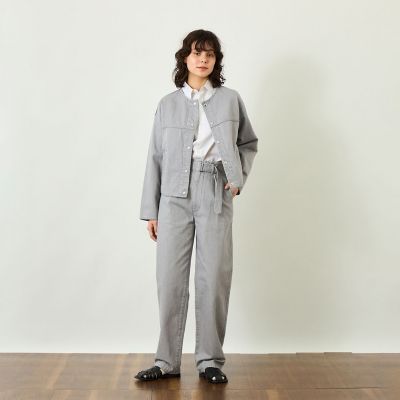 マッキントッシュフィロソフィー★ノーカラーデニムジャケット★GREY LABEL GREY LABEL】デニムノーカラートラッカージャケット