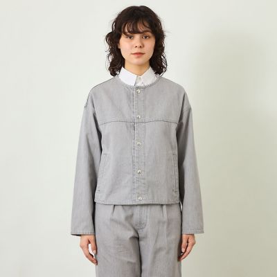 GREY LABEL】デニムノーカラートラッカージャケット