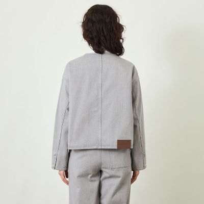 GREY LABEL】デニムノーカラートラッカージャケット