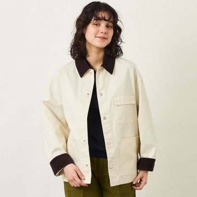 ＜MACKINTOSH PHILOSOPHY (Women)＞ＧＲＥＹ　ＬＡＢＥＬ　コットンダックワークジャケット