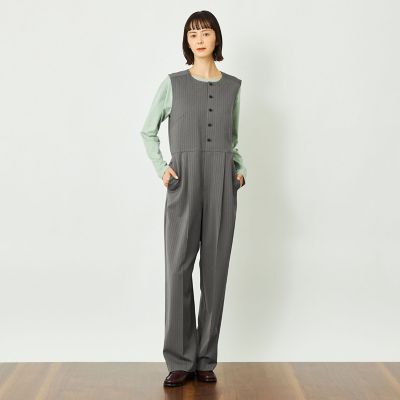 ＜MACKINTOSH PHILOSOPHY (Women)＞ＧＲＥＹ　ＬＡＢＥＬ　ノーカラージャンプスーツ