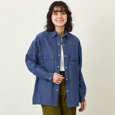 美品 マッキントッシュ MACKINTOSH シャツ デニムシャツ ロングスリーブ 長袖 トップス レディース 6 インディゴブルー MACKINTOSH - 美品 マッキントッシュ MACKINTOSH シャツ デニムシャツ